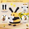 Maziky Funny Positive Bee Mini Crochet Bee with Positive Affirmations Cards for Inspirational Novelty Gifts and Party Decorations view 3