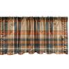 Ambesonne Autumn Plaid Window Valance Pack of 2, Fall Harvest Traditional Buffalo Tartan Lines Thanksgiving Art, Rod Pocket Curtain Valances Kitchen Bedroom, 54" X 12",Orange Tan Grey Teal view 1