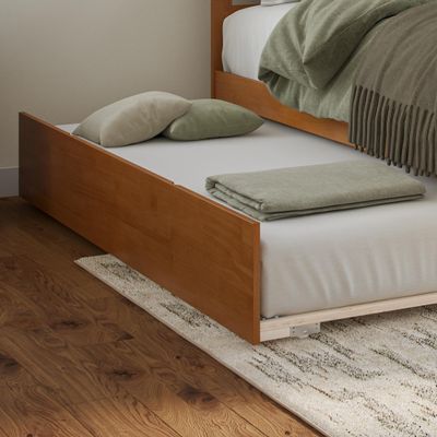 AFI Urban Twin XL Size Trundle Bed in Light Toffee