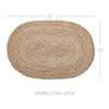 VHC Brands Jute Rug 24x36 w/Pad, Jute Area Rug, Accent Rug, Floor Decor, Braided, Natural Jute Collection, Oval 24x36, Natural view 2