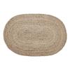VHC Brands Jute Rug 24x36 w/Pad, Jute Area Rug, Accent Rug, Floor Decor, Braided, Natural Jute Collection, Oval 24x36, Natural view 3