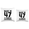 77th Birthday Shirt 77 Year Old Gift Men Women Grandad Throw Pillow view 3