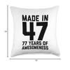 77th Birthday Shirt 77 Year Old Gift Men Women Grandad Throw Pillow view 4