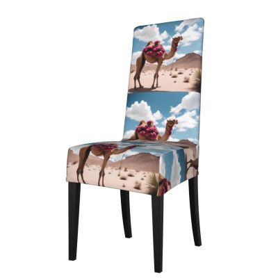 ViLlex Stretchy Chair Slipcovers Beautiful Camel Dining Chair Protector Cover Chair Seat Covers for Home Restaurant Party Dining Room