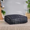 Foamma Pouf Ottoman Dark Blue, 25"x25"x8" - Square Ottoman Foot Rest for Living Room and Bedroom, Pouf Footstool, Foot Rest for Couch, Boho Furniture for Home view 1