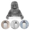 Moai Statue Paper Towel Holder Resin Kitchen Organizer Decor view 2