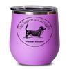 Basset Hound Wine Tumbler, Sip Savor Snuggle Basset Hound insulated wine tumbler, Basset Hound travel wine glass for Mom gift for birthday Mother's Day Christmas view 1
