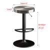 Cxlly Swivel Bar Stools Modern Contemporary Stainless Steel Adjustable Height Round Top Pub Bistro Kitchen Dining Side Chair Barstools with Footrest (Size : Gold) view 2