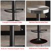 Cxlly Swivel Bar Stools Modern Contemporary Stainless Steel Adjustable Height Round Top Pub Bistro Kitchen Dining Side Chair Barstools with Footrest (Size : Gold) view 4