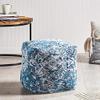 Foamma Pouf Ottoman Blue, 16"x16"x16" - Square Ottoman Foot Rest for Living Room and Bedroom, Pouf Footstool, Foot Rest for Couch, Boho Furniture for Home view 1