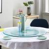 WXHJRM Lazy Susans Lazy Susan Turntable Round Turntable with Silent Bearings, Large Tempered Glass Rotating Tray 360 Smooth Rotating Serving Plate Easy to Share All Food (Size : 60cm 23in) view 2