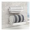 Dish Rack Drainer Dish Drying Rack, 304 Stainless Steel Wall Mounted Dish Drying Rack Kitchen Organizer Drain Holder Plate Storage Shelf Sink Drainer Cutlery Box for Kitchen Counter Space Sa view 2