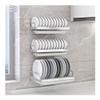 Dish Rack Drainer Dish Drying Rack, 304 Stainless Steel Wall Mounted Dish Drying Rack Kitchen Organizer Drain Holder Plate Storage Shelf Sink Drainer Cutlery Box for Kitchen Counter Space Sa view 4