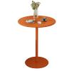 Modern Bar Table, Counter Pub Desk Round Height Sofa Dining Coffee Table with Metal Stable Base for Home, Office, Dining Room and Kitchen, Orange (Size : 48x48x62cm) view 1