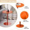 Modern Bar Table, Counter Pub Desk Round Height Sofa Dining Coffee Table with Metal Stable Base for Home, Office, Dining Room and Kitchen, Orange (Size : 48x48x62cm) view 4