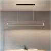 SteFik Dimmable Modern Rectangle Chandelier Black Long Pool Table Lights - Linear LED Chandeliers Compatible with Dining Room - Kitchen Island Pendant Lamp - Compatible with Living Room, Bar, Office view 1
