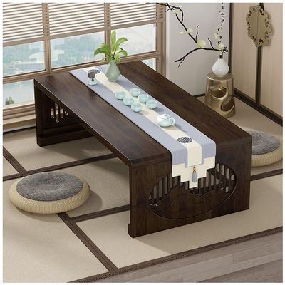 Pettershop Floor Low Table,Japanese Living Room Coffee Table,Folding Design,for Living Room, Dining Room, Tea, Home Decoration (Color : Brown, Size : 60x40x30cm)