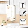 Ceiling Hanging Wall Mirror, Bathroom Vanity Mirror with Metal Frame Hanging Mirror Large Rounded Rectangle Mirror for Bedroom Entryway Living Room (Size : 40cmx60cm) view 3