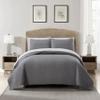 Stratford Park 7 Piece Quilt Set King Size, Solid Color, Gray Lightweight Bedspread Set, Matching Pillow Sham, Fitted Sheet, Flat Sheet, Pillow Case view 1