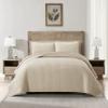 Stratford Park 7 Piece Quilt Set King Size, Solid Color, Beige Lightweight Bedspread Set, Matching Pillow Sham, Fitted Sheet, Flat Sheet, Pillow Case view 1