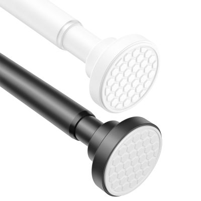 1PCS White Shower Curtain Rod+1PCS Black Shower Curtain Rod