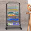 Art Drying Rack, Paint Drying Rack with 25/35 Removable Shelves, Black Powder Coated Finish, Lockable Wheels, Metal Art Storage Rack, Art Drying Rack for Classroom, Art Studios and Schools (Size : 25 view 3