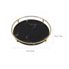 MOUMOUTEN Round Bathroom Tray, Marble Bathroom Counter Tray, Ceramic Perfume Organizer and Jewelry Dish for Vanity(Black) view 3