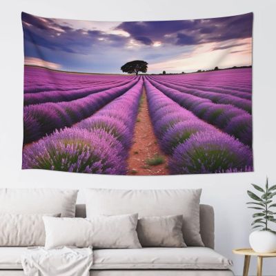 LZQPOEAS Lavender fields Tapestry Wall Hanging for Living Room 60 x 51 in Tapestry for Bedroom Home Decor Tapestries Wall Art Hanging Personalized Wall Blanket Wall Hanging Decor for Party Supplies