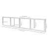 HANGKAI 5pcs/3Pcs/2Pcs 34in CD Wall Rack 4 Compartments,22.04lbs Load Wall Mount CD Holder,Metal Media Wall Shelf,DVD Float Organizer (3Pcs White) view 2