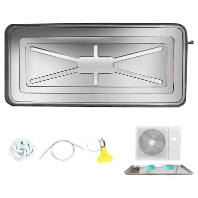 SBCWH Air Conditioner Drain Pan Kit, Stainless Steel Condensate Drain Pad Air Conditioner Water Drip Tray, for Universal Split Air Conditioner Heat Pump Systems (Color : 2-3P, Size : 2m Hose)