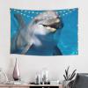 Dolphin with a Smile Tapestry Wall Hanging for Living Room 60 x 51 in Tapestry for Bedroom Home Decor Tapestries Wall Art Hanging Personalized Wall Blanket Wall Hanging Decor for Party Supplies view 4