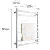 7-Bar Wall Mounted Towel Warmer, Heater Towel Rail, Energy Efficient 80W Electric Heated Towel Rack for Bathroom,White,Plug in view 4