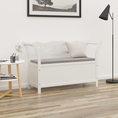 GOLINPEILO Wood Storage Bench, Wooden Organizer Loveseat, Entryway Storage Bench, White 42.1"x17.7"x29.7" Solid Wood Fir, -64
