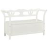 GOLINPEILO Wood Storage Bench, Wooden Organizer Loveseat, Entryway Storage Bench, White 42.1"x17.7"x29.7" Solid Wood Fir, -64 view 2