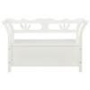 GOLINPEILO Wood Storage Bench, Wooden Organizer Loveseat, Entryway Storage Bench, White 42.1"x17.7"x29.7" Solid Wood Fir, -64 view 3