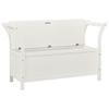 GOLINPEILO Wood Storage Bench, Wooden Organizer Loveseat, Entryway Storage Bench, White 42.1"x17.7"x29.7" Solid Wood Fir, -64 view 4
