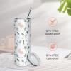 AGH 10 Pack 20 OZ Sublimation Tumblers Blank, Straight Skinny Tumbler with Metal Straw, Stainless Steel Double Layer Insulated Mug, Individually Box, Travel Tumblers view 3