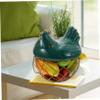 KICHOUSE 1pc Hen Iron Storage Basket Practical Egg Storage Container Fruit Organizer Farmhouse Style Chicken Design for Kitchen Decor and Organization view 3