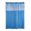Room Divider Curtains, 12ft Wide x 8ft Tall Curtain Screen Partitions, Polyester Fabric Privacy Curtain with Mesh Top, Privacy Vertical Blinds Curtain Panel for Beauty Salons, SPAs, Clinics (Blue) view 1