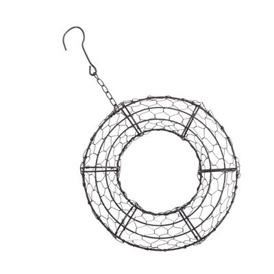 Ipetboom Round Wire Wreath Forms: 8.26in Wire Wreath Frame Hanger Succulent Metal Hanging Plant Holder - Metal Frame Form Hanger Air Plant Heart (NO s)