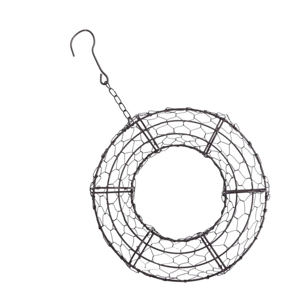 Ipetboom Round Wire Wreath Forms: 8.26in Wire Wreath Frame Hanger Succulent Metal Hanging Plant Holder - Metal Frame Form Hanger Air Plant Heart (NO s)
