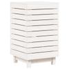 loibinfen Solid Wood Laundry Basket, Wooden Laundry Hamper, Wood Clothes Laundry Basket, White 17.3"x17.3"x29.9" Solid Wood Pine, -442 view 2