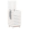 loibinfen Solid Wood Laundry Basket, Wooden Laundry Hamper, Wood Clothes Laundry Basket, White 17.3"x17.3"x29.9" Solid Wood Pine, -442 view 3