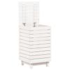 loibinfen Solid Wood Laundry Basket, Wooden Laundry Hamper, Wood Clothes Laundry Basket, White 17.3"x17.3"x29.9" Solid Wood Pine, -442 view 4