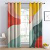 Abstract Curtains for Bedroom Living Room, Geometric Blackout Curtains & Home Decor, Modern Window Curtains, Thermal Room Darkening Grommet Drapes, 96 Inch Curtains 2 Panel Set view 2