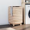 loibinfen Solid Wood Laundry Basket, Wooden Laundry Hamper, Wood Clothes Laundry Basket, 17.3"x17.3"x29.9" Solid Wood Pine, -441 view 1