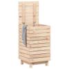 loibinfen Solid Wood Laundry Basket, Wooden Laundry Hamper, Wood Clothes Laundry Basket, 17.3"x17.3"x29.9" Solid Wood Pine, -441 view 3