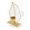 BIUDECO 2pcs Retro Leaf Shape Candle Holders Iron Candlestick Decor Romantic Home Decor for Wedding Party view 2