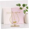 BIUDECO 2pcs Retro Leaf Shape Candle Holders Iron Candlestick Decor Romantic Home Decor for Wedding Party view 4