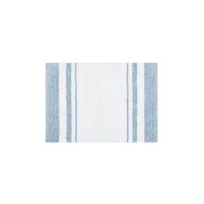 Gracie Mills Cecelia Casual Stripes Cotton Reversible Bath Rug